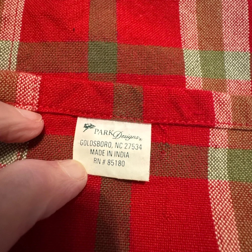 Set of 4 Park Designs Red‎ Plaid Placemats